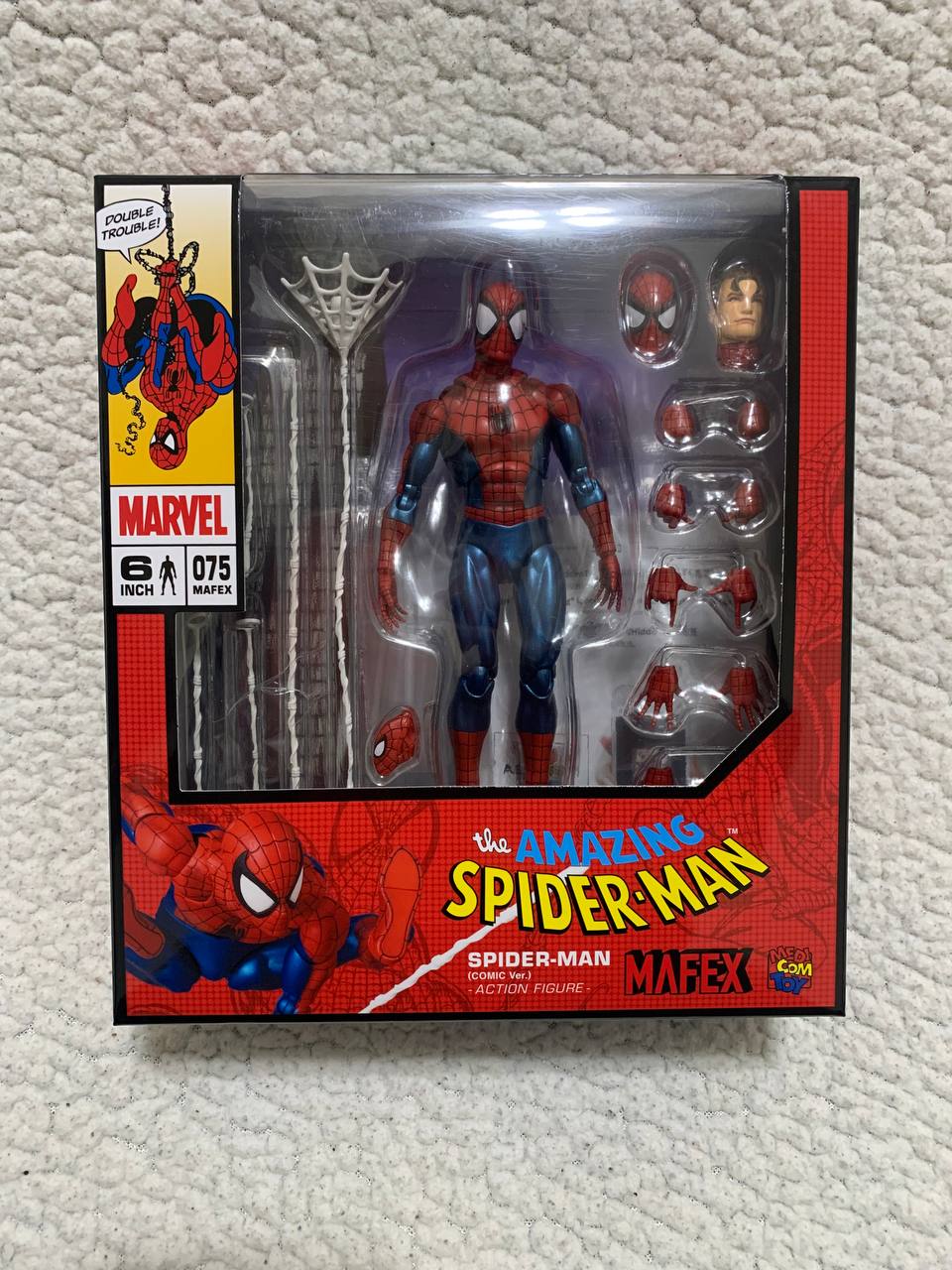 Medicom Toy MAFEX No.075 Spider-Man Comic Ver. Action Figure JAPAN OFFICIAL