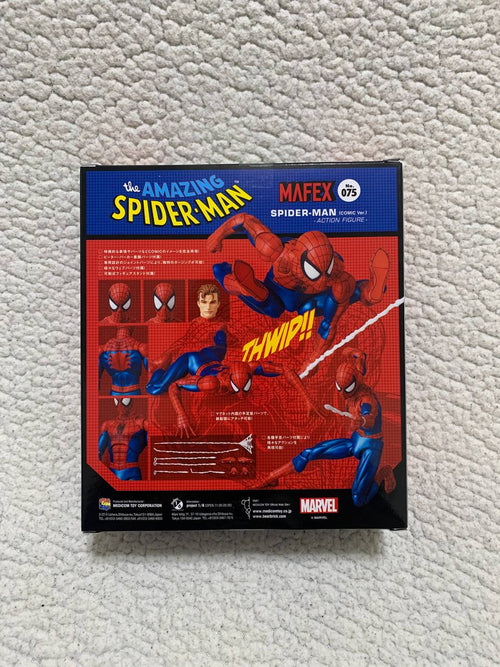 Medicom Toy MAFEX No.075 Spider-Man Comic Ver. Action Figure JAPAN OFFICIAL